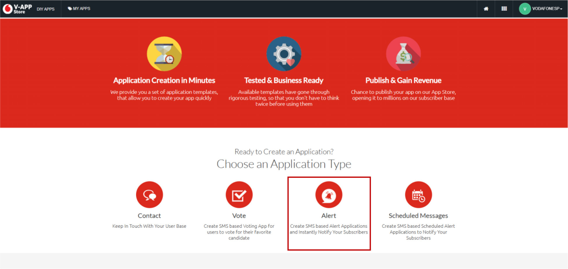 Alert application details screenshot