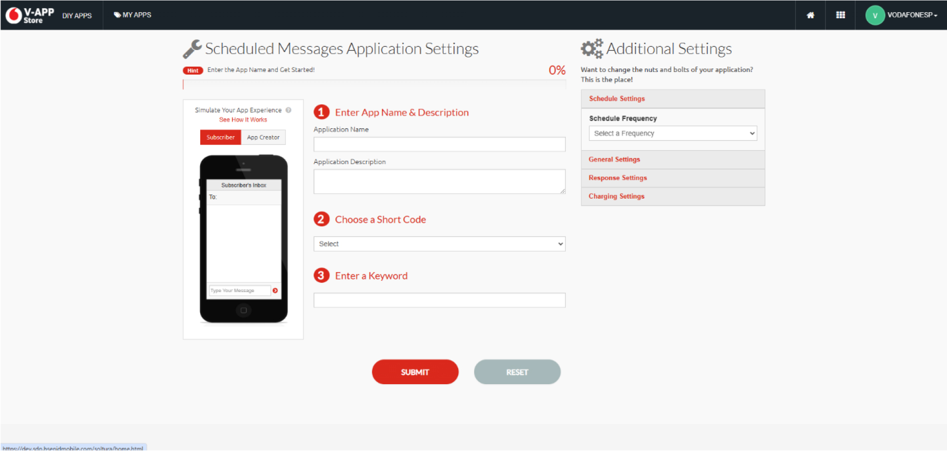 Alert application details screenshot