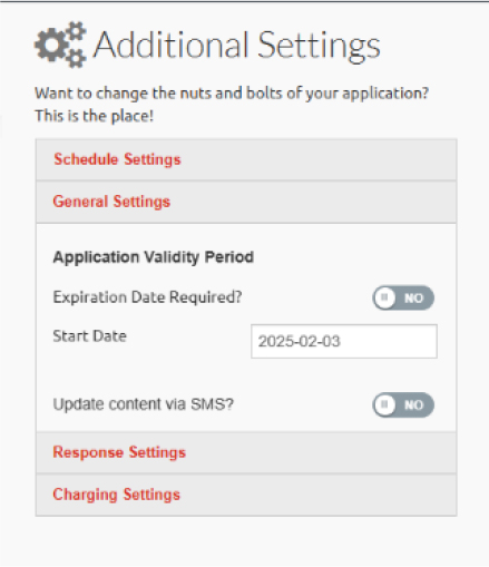 Alert application details screenshot