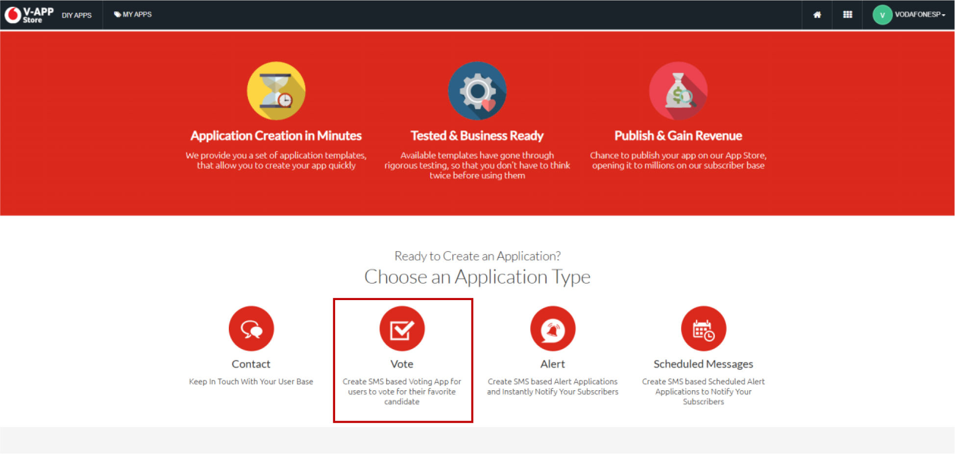 vote application details screenshot